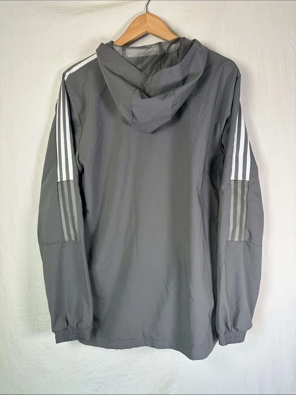 adidas Gray Portland Timbers Training Jacket with White Stripes